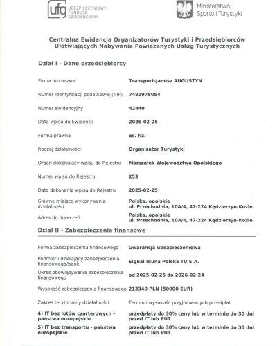 wpis do ewidencji organizatorów